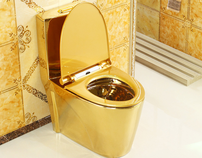 Modern Plain Gold Toilet Gold Toilets