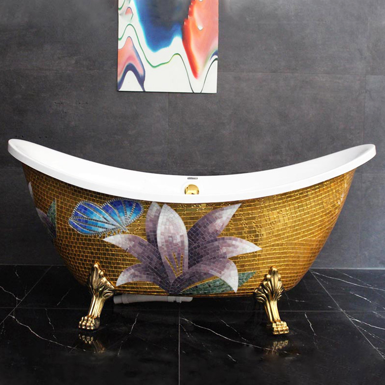 Classic Mosaic Gold Bathtub Gold Bathtubs
