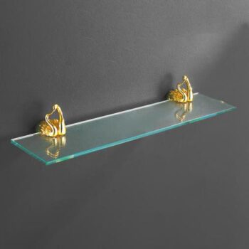 Gold Swan Glass Shelf
