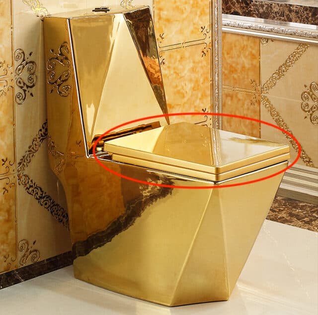 Seat And Lid For Angular Gold Toilets (UF, stronger and stiffer
