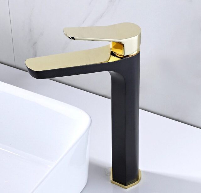 Modern Black And Gold Bathroom Faucet - Royal Toiletry Global