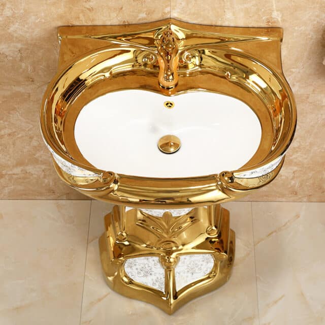 Royal Gold Pedestal Basin Royal Toiletry Global