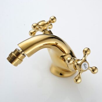 Retro Dual Handle Gold Bathroom Basin Faucet