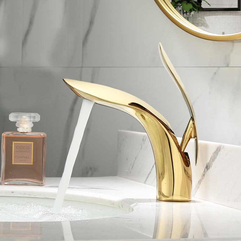 Deluxe Gold Bathroom Basin Faucet Gold Water Taps & Faucets
