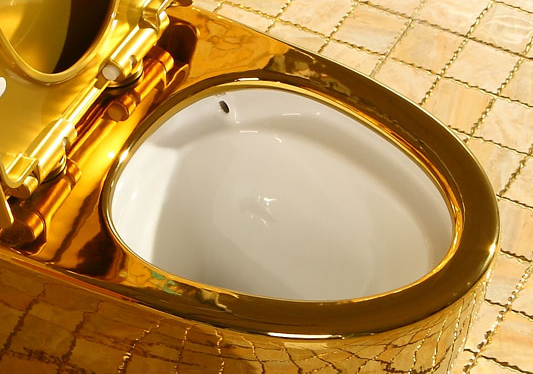 Compact Plain Gold Toilet Gold Toilets