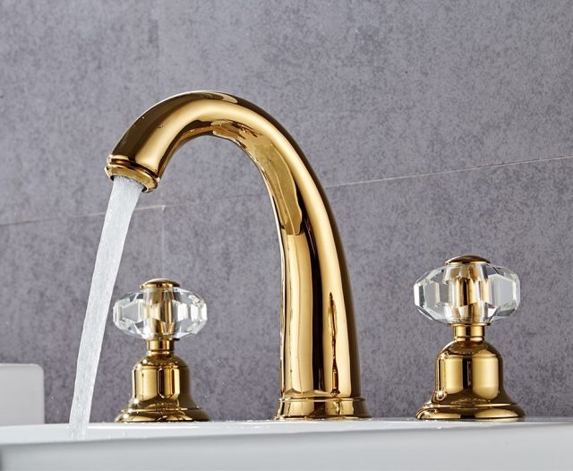 Modern Gold Dual Handle Bathroom Faucet Royal Toiletry Global   Modern Gold Dual Handle Bathroom Faucet 8 640x526 