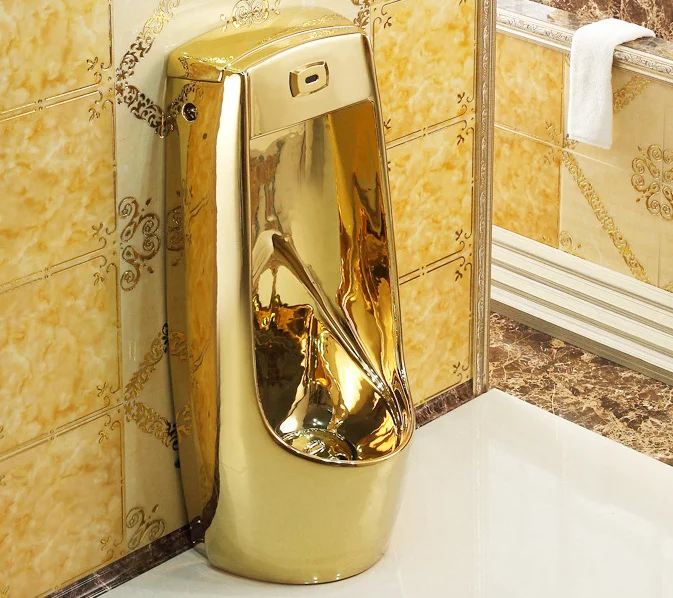 Classic Freestanding Gold Urinal  -  Gold Urinals