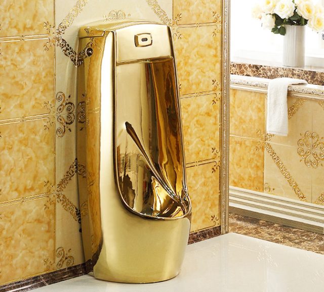 Classic Freestanding Gold Urinal Royal Toiletry Global