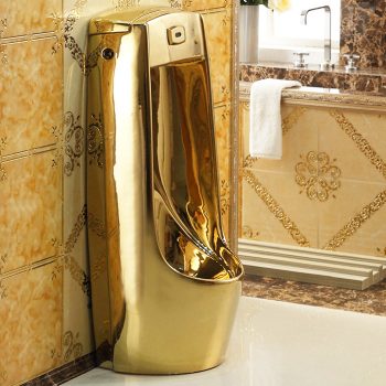 Classic Freestanding Gold Urinal
