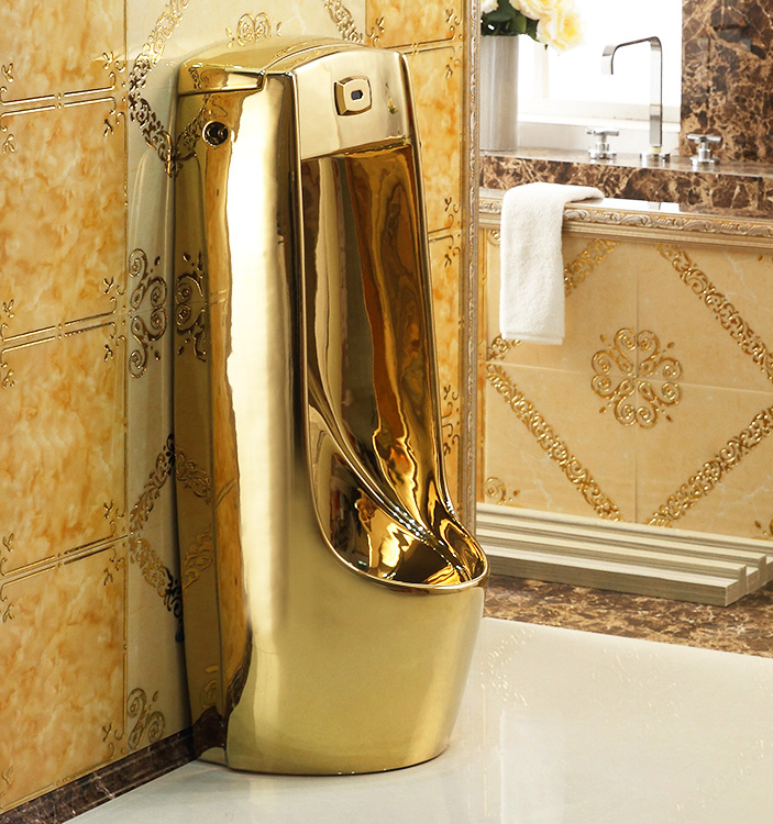 Classic Freestanding Gold Urinal Gold Urinals