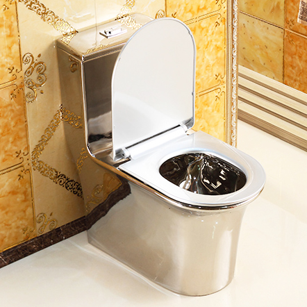 Luxury Plain Silver Toilet  -  Silver Toilets