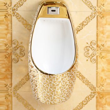 Luxury Wall Mounted Mosaic Gold Urinal