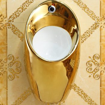 Modern Wall Mounted Gold Urinal