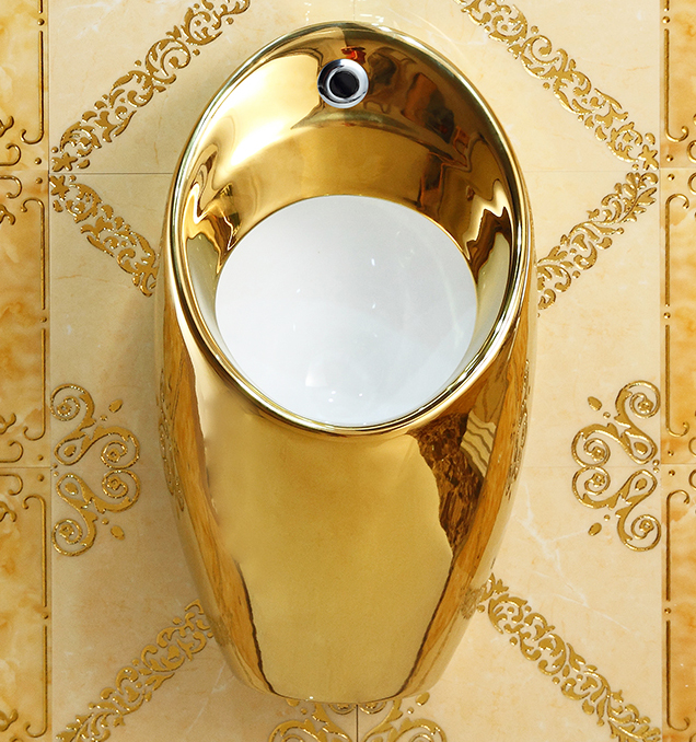 Modern Wall Mounted Gold Urinal  -  Gold Urinals