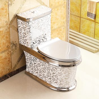 Silver Pattern Toilet