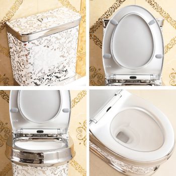 Silver Pattern Toilet