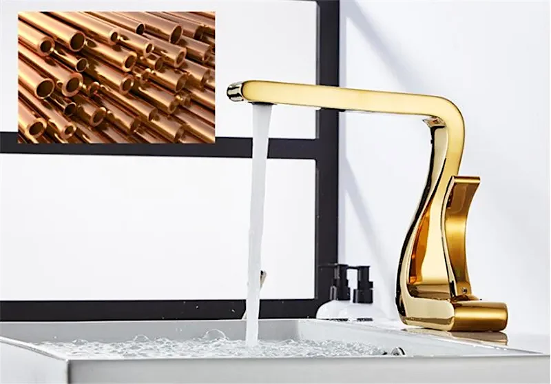 Exclusive Bathroom Gold Faucet  -  Gold Water Taps & Faucets