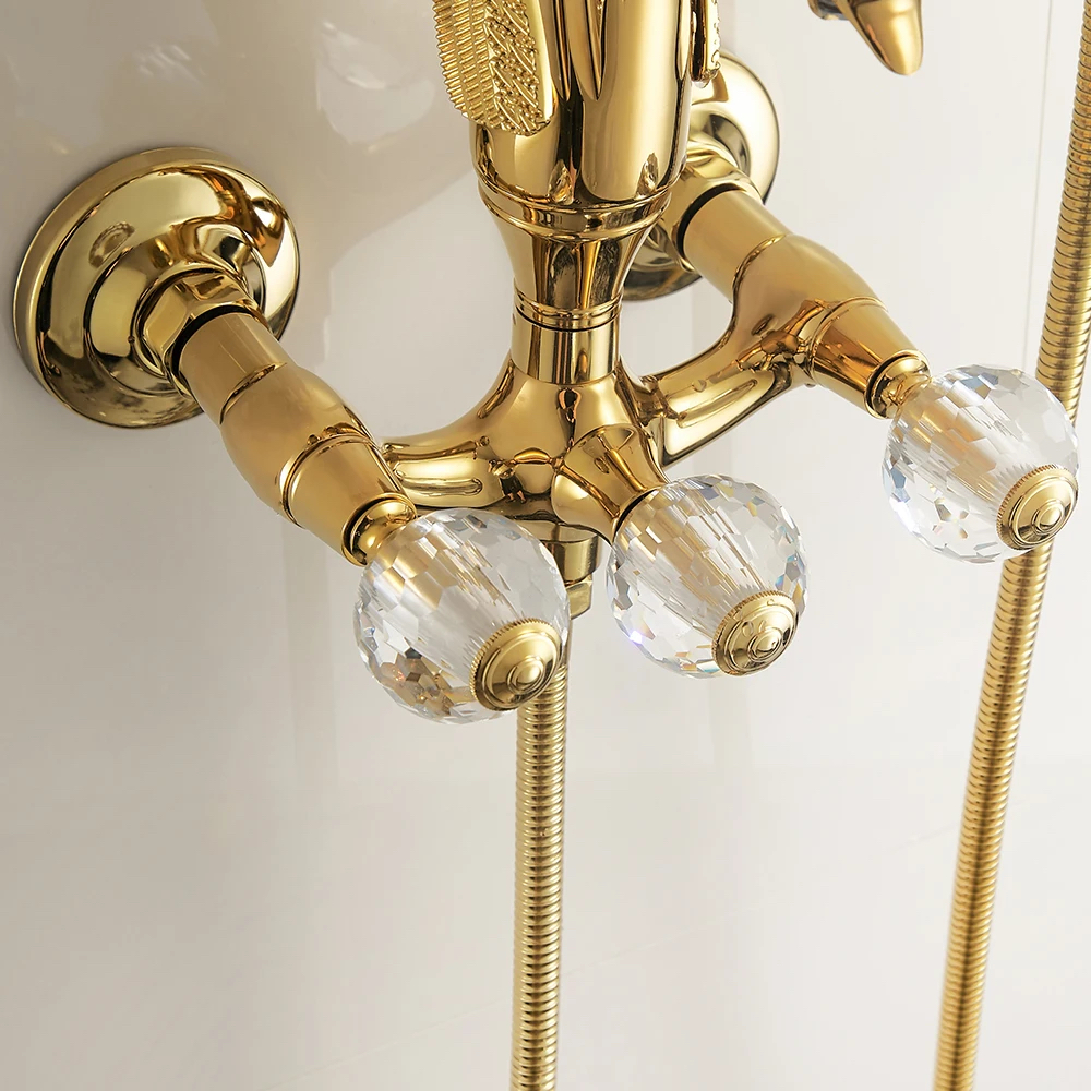 Gold Swan Shower Faucet Gold Shower Sets & Bathtub Faucets