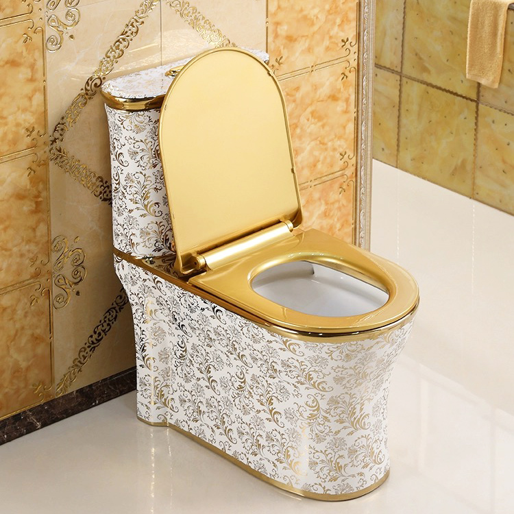 Luxury Modern Toilet With Gold Ornaments  -  Gold Toilets
