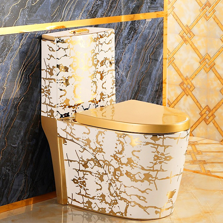 Modern White & Gold Toilet  -  Gold Toilets
