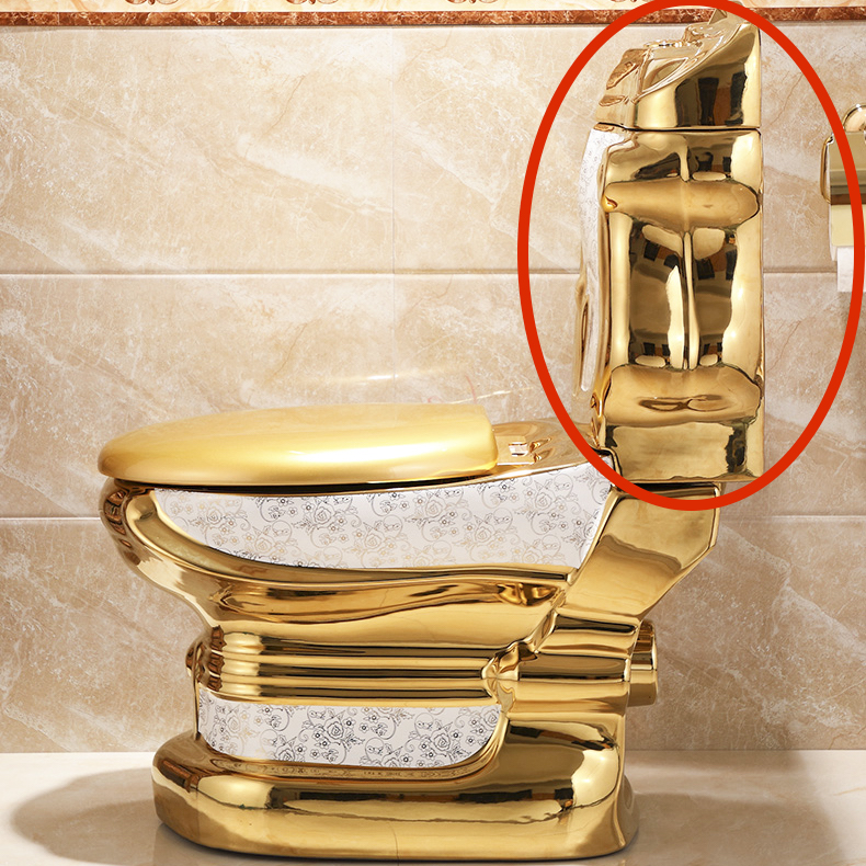 Replacement water tank and cover for Royal Gold Toilet  -  Gold Toilet Accessories