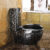 Oval Shaped Black And Silver Toilet - Royal Toiletry Global