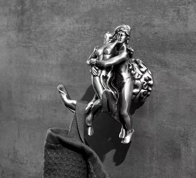Silver "Lovers" Robe Hook Royal Toiletry Global