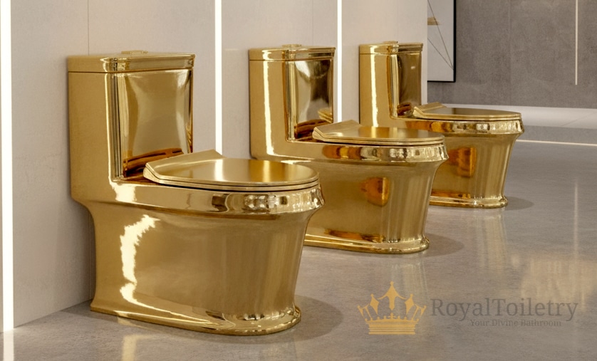 Luxury gold toilets by Royal Toiletry