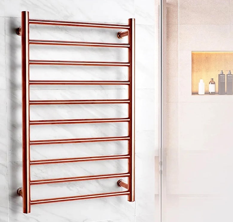 Modern Electric Rose Gold Towel Rack Heater  -  Bathroom Accessories
