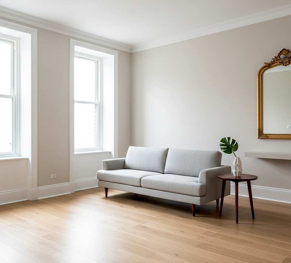 Color Drenching - before - grey and boring