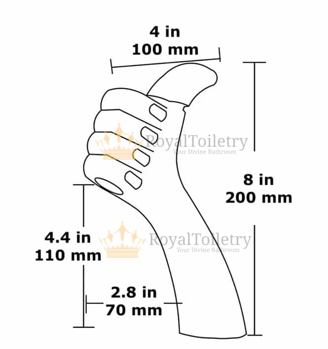 Unique Design "Thumbs Up" Bathroom Basin Faucet diemsnions