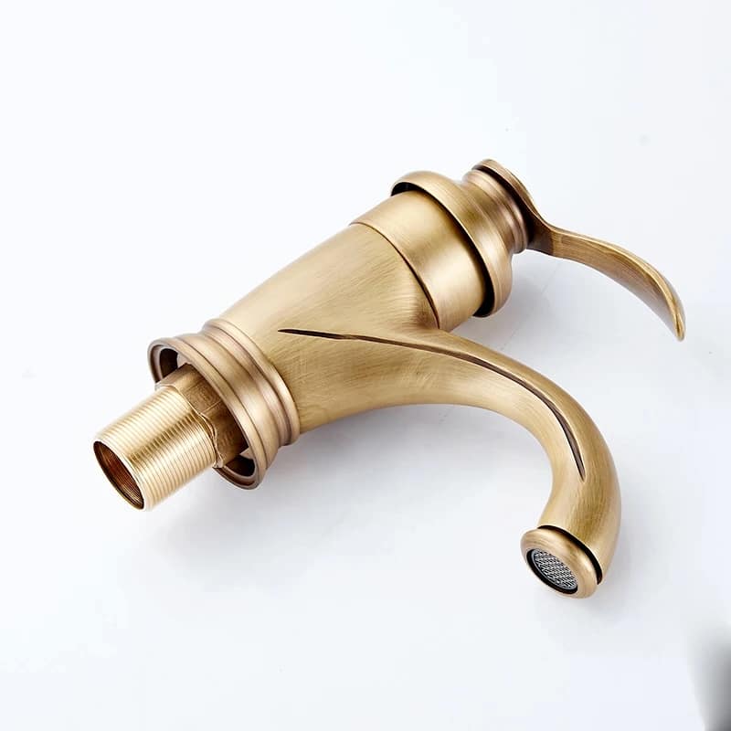 Heritage Brushed Antique Bronze Bathroom Basin Faucet  -  Water Taps & Faucets