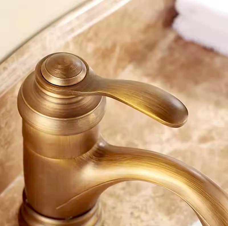 Heritage Brushed Antique Bronze Bathroom Basin Faucet  -  Water Taps & Faucets