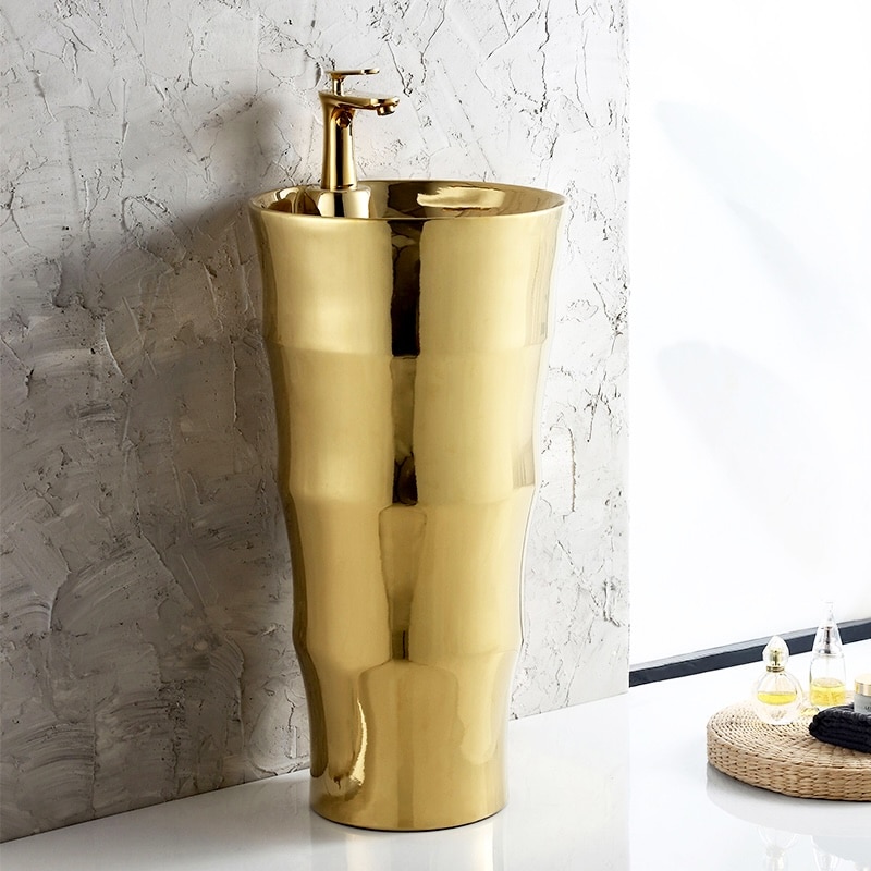 Luxury Full Gold Freestanding Basin  -  Gold Bathroom Basins / Sinks