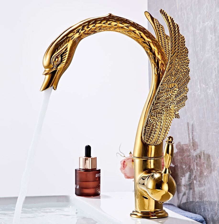 Luxury Gold Swan Faucet  -  Water Taps & Faucets