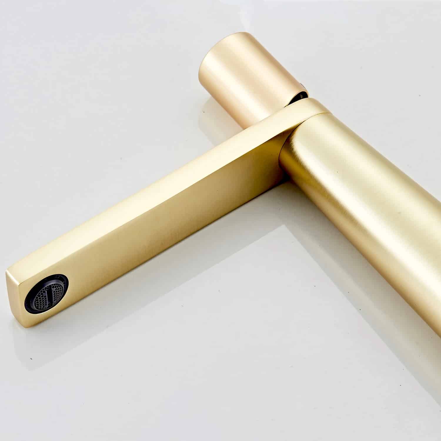 Luxury Tall Brushed Gold Bathroom Faucet  -  Water Taps & Faucets