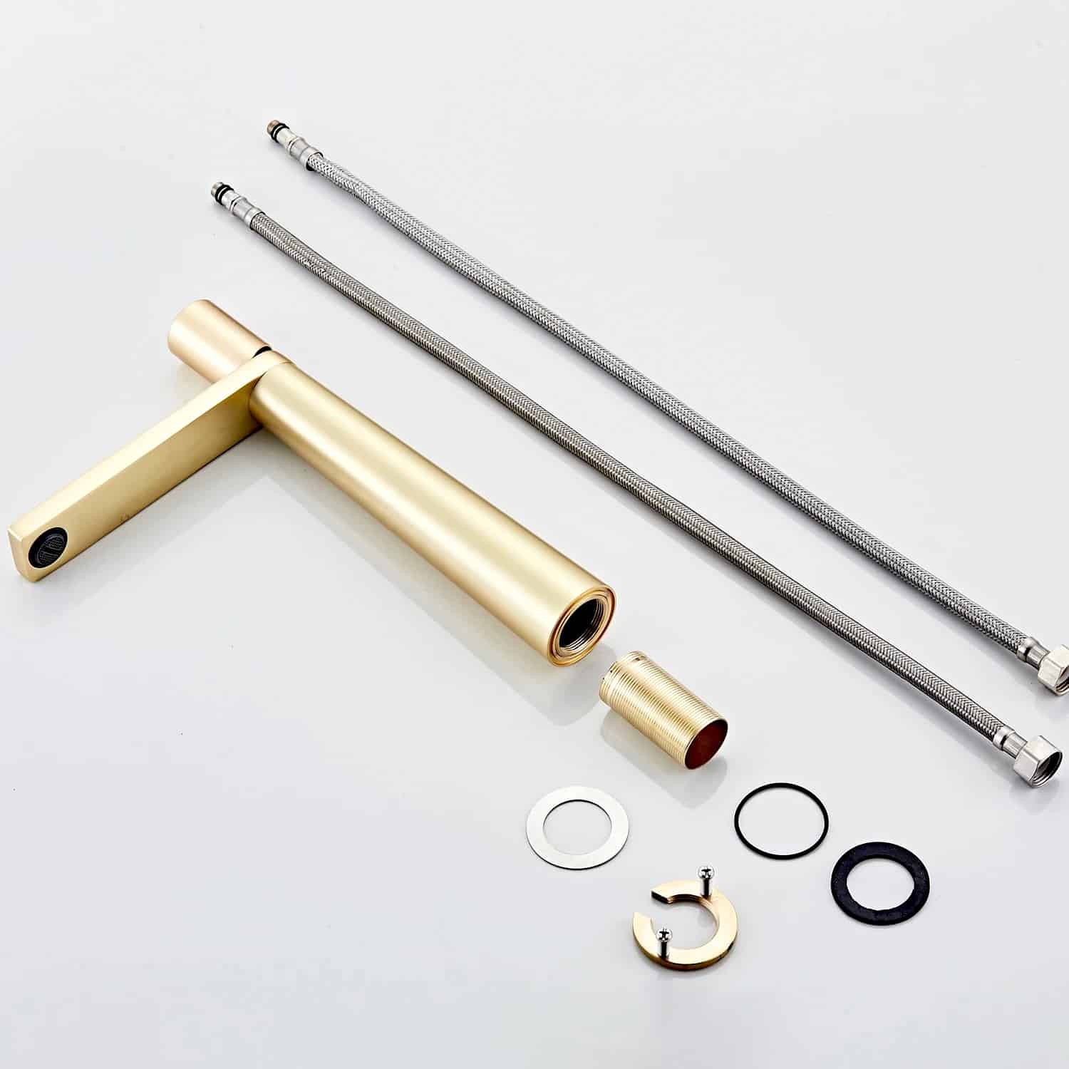 Luxury Tall Brushed Gold Bathroom Faucet  -  Water Taps & Faucets