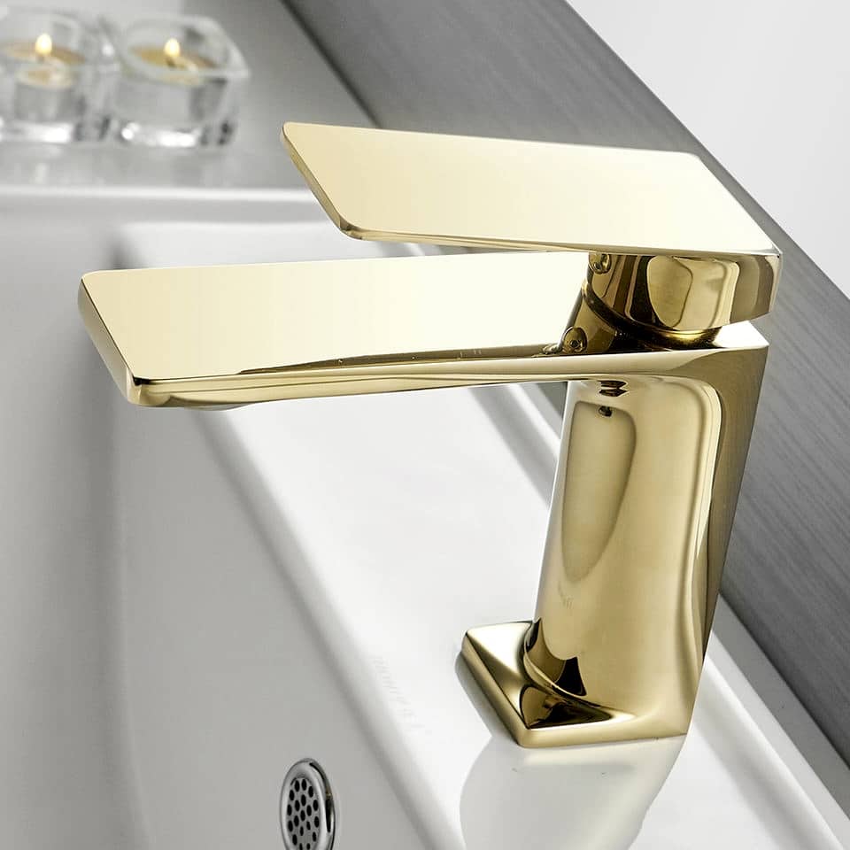 Modern Luxury Gold-Plated Single-Handle Bathroom Faucet  -  Water Taps & Faucets