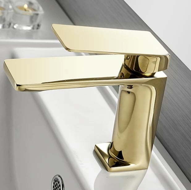 Modern Luxury Gold-Plated Single-Handle Bathroom Faucet  -  Water Taps & Faucets