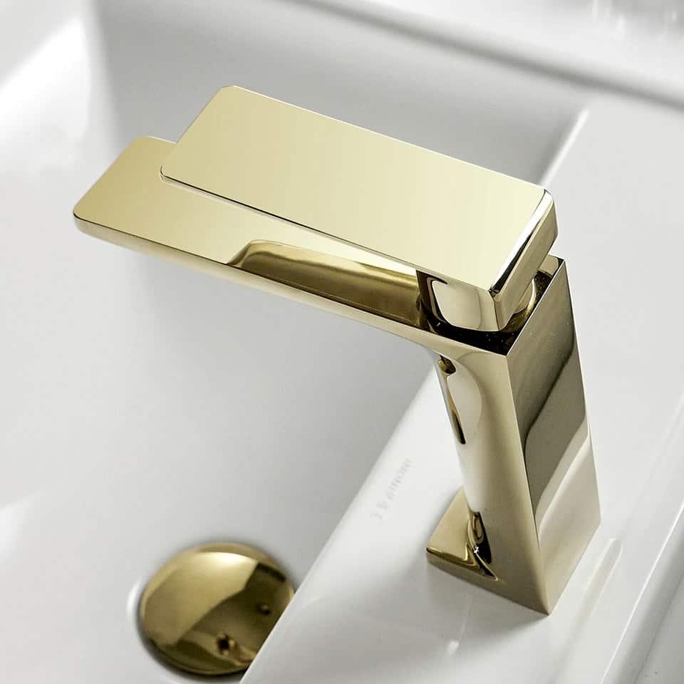 Modern Luxury Gold-Plated Single-Handle Bathroom Faucet  -  Water Taps & Faucets