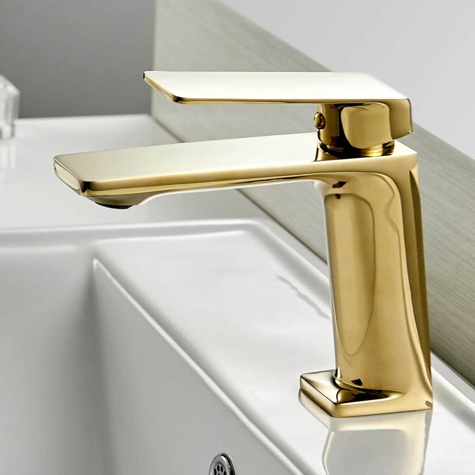 Modern Luxury Gold-Plated Single-Handle Bathroom Faucet  -  Water Taps & Faucets