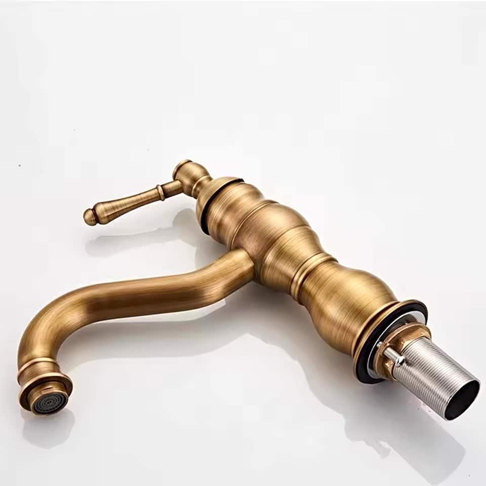 Vintage Arc Brushed Antique Bronze Basin Faucet  -  Water Taps & Faucets