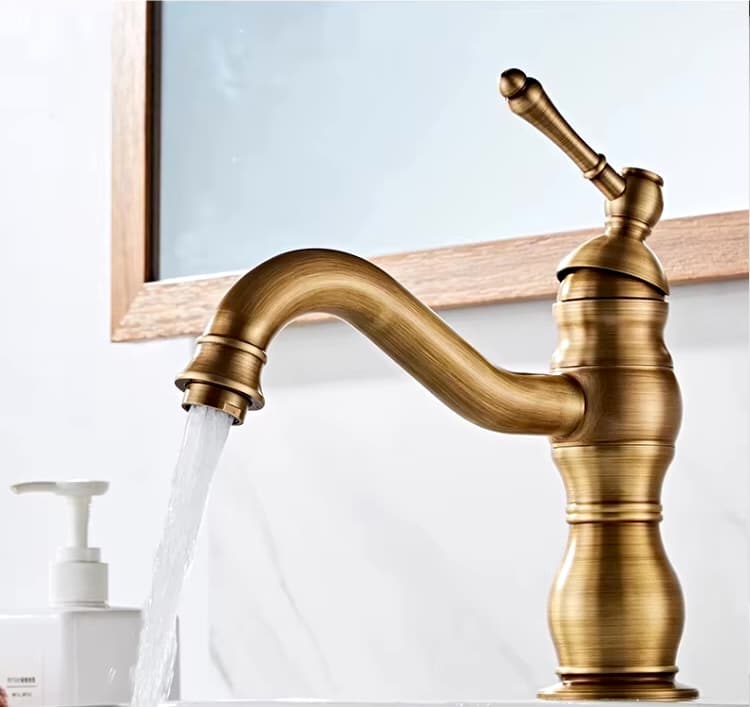 Vintage Arc Brushed Antique Bronze Basin Faucet  -  Water Taps & Faucets