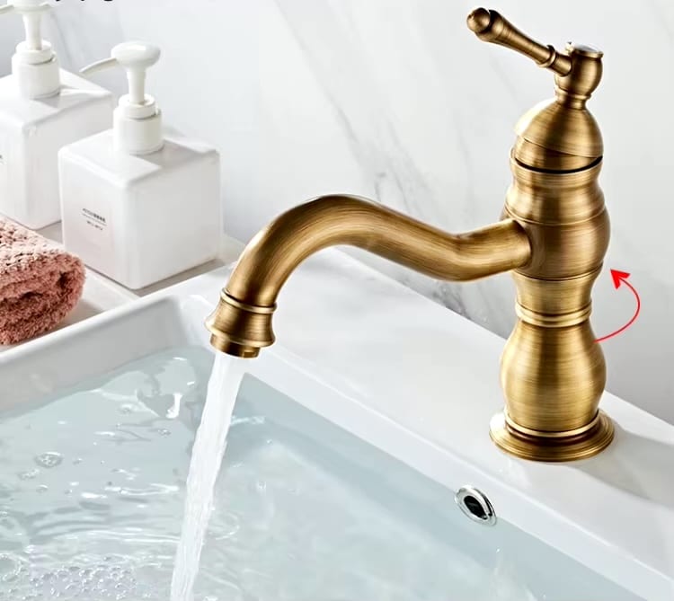 Vintage Arc Brushed Antique Bronze Basin Faucet  -  Water Taps & Faucets