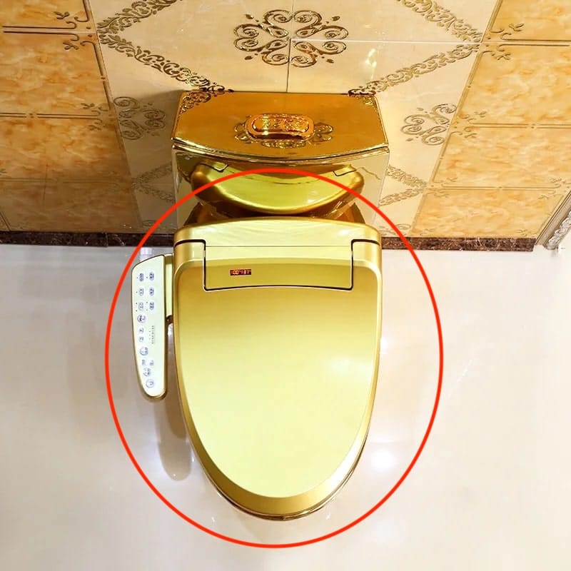 Gold Smart Bidet Toilet Seat  -  Toilet Accessories