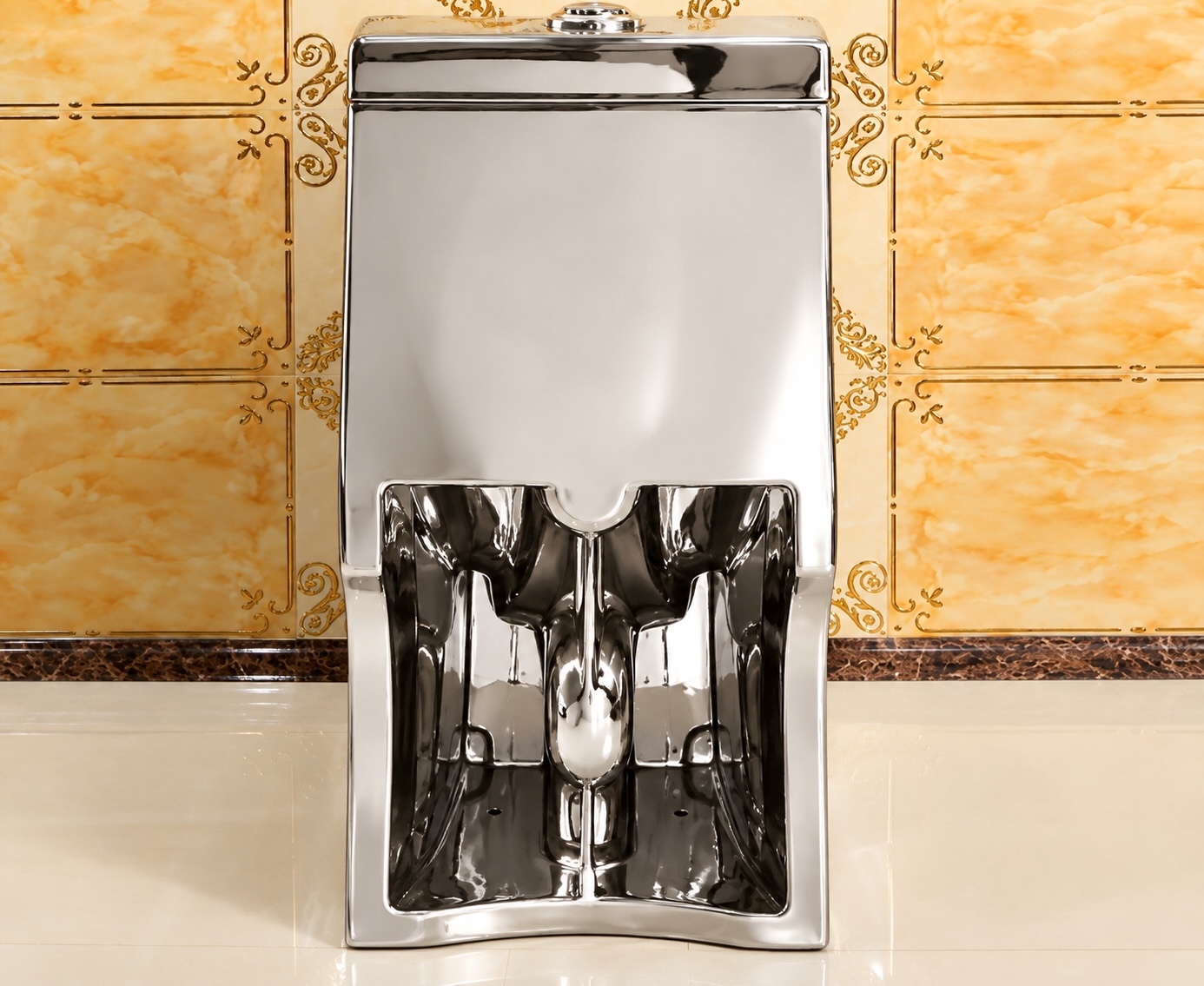 Silver Toilets - Deluxe Plain Silver Toilet Deluxe Plain Silver Toilet - Silver Toilets