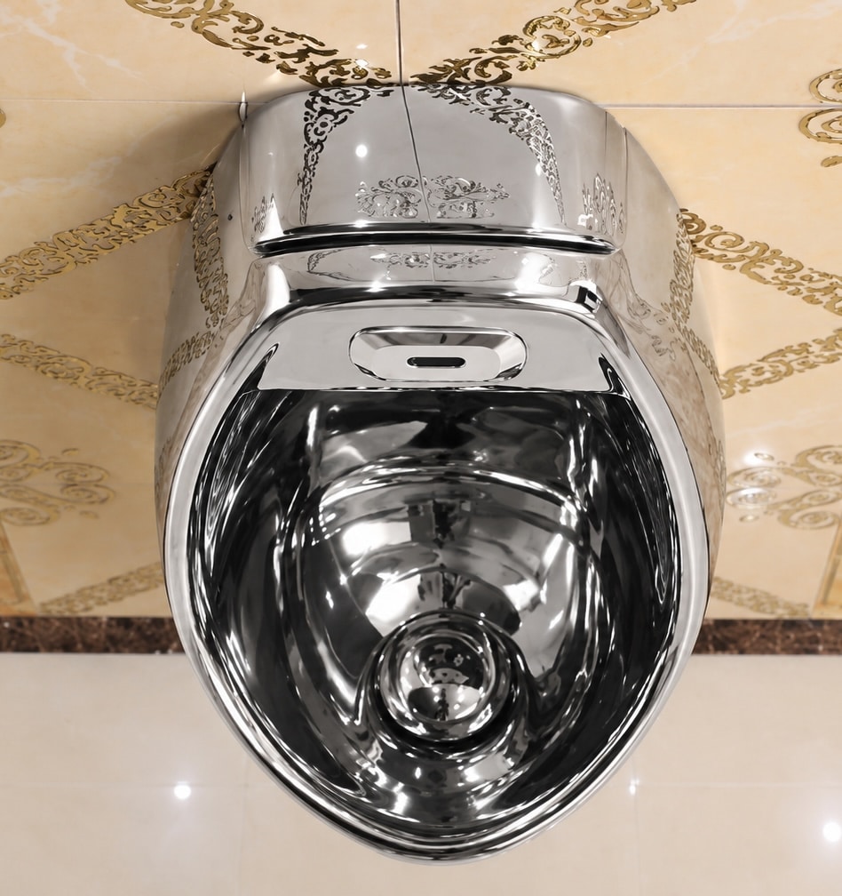 Luxury Wall Mounted Silver Urinal  -  Silver Urinals