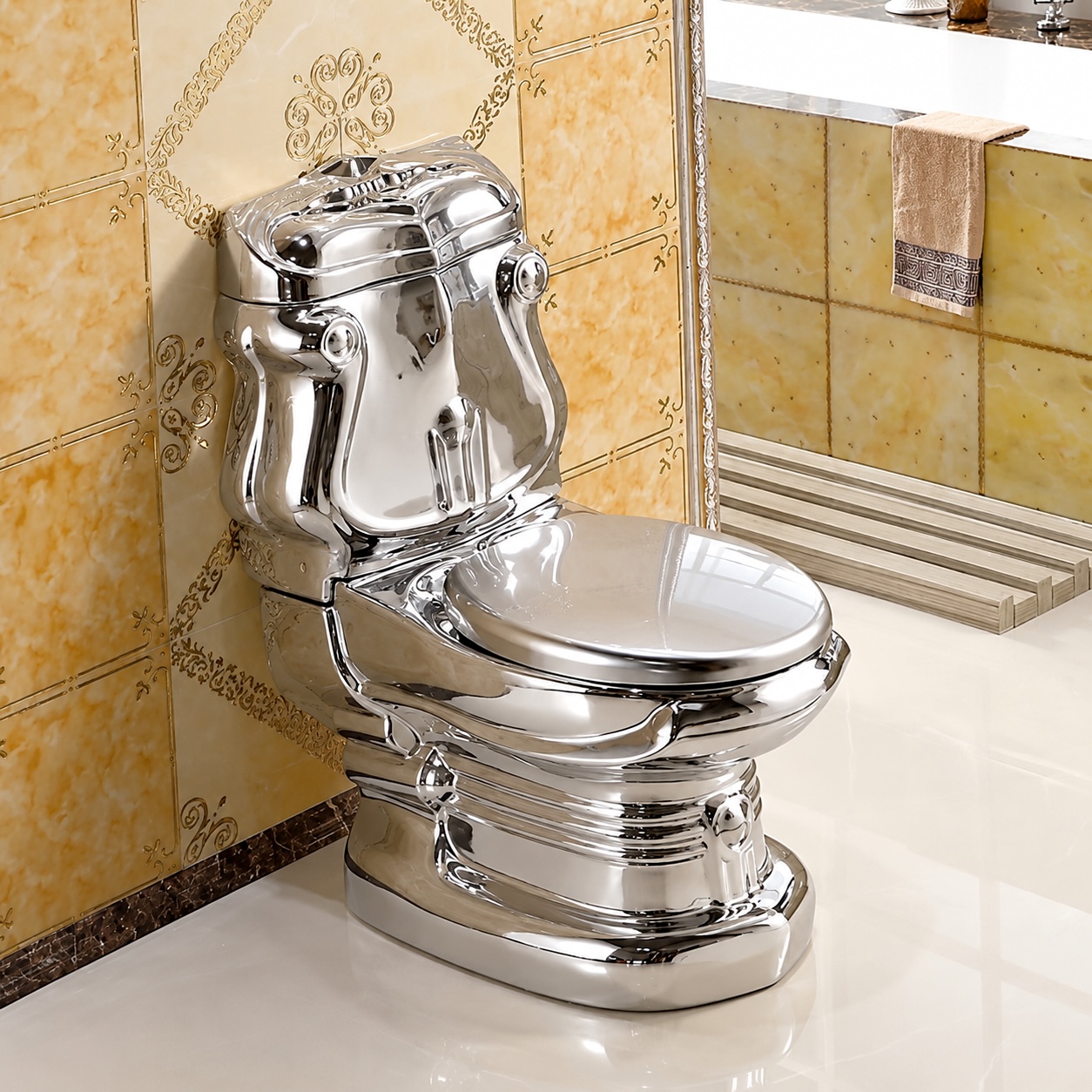 Silver Toilets - Royal Plain Silver Toilet Royal Plain Silver Toilet - Silver Toilets