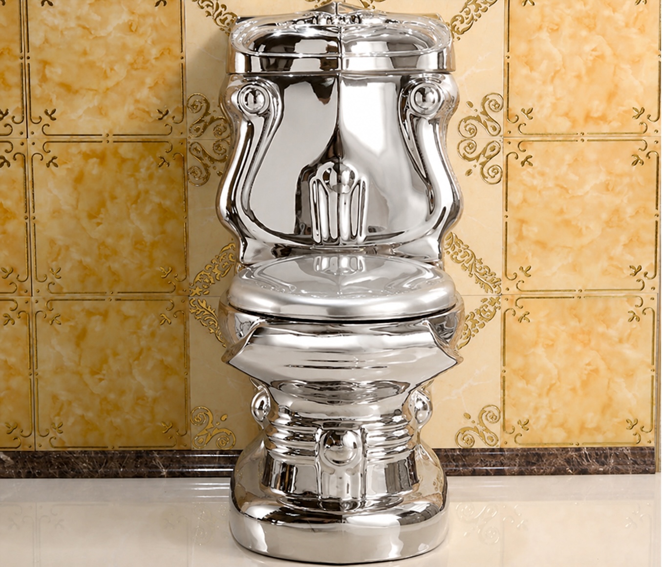 Silver Toilets - Royal Plain Silver Toilet Royal Plain Silver Toilet - Silver Toilets