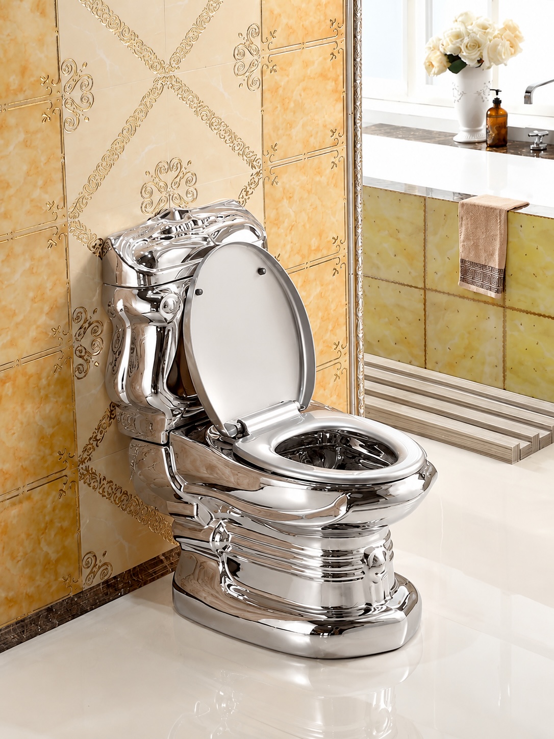 Silver Toilets - Royal Plain Silver Toilet Royal Plain Silver Toilet - Silver Toilets